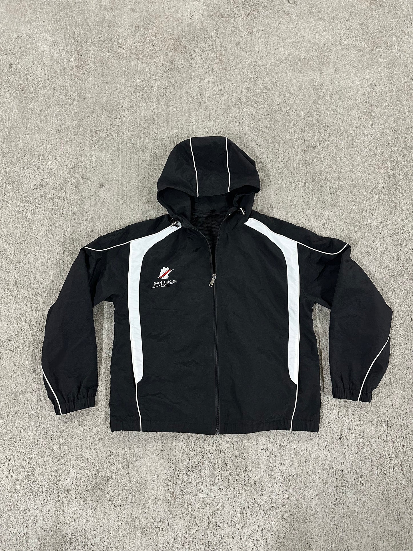 DON LUCCI "Piece #4"(Black Tracksuit Chrome Accents Hoodie)
