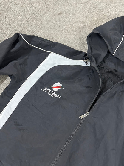 DON LUCCI "Piece #4"(Black Tracksuit Chrome Accents Hoodie)